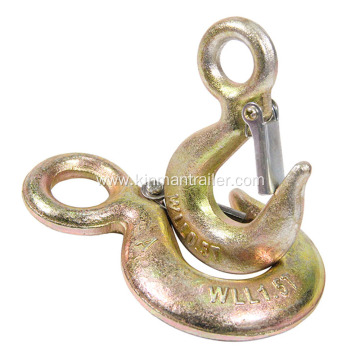 yellow zinc plated steel forged load binder slip eye hook